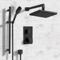Matte Black Thermostatic Shower System with 8